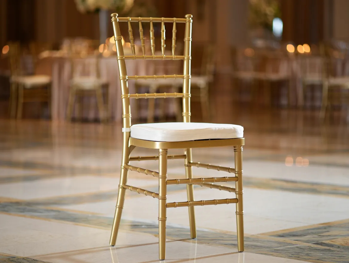 Guld Chiavari Stol för eleganta evenemang